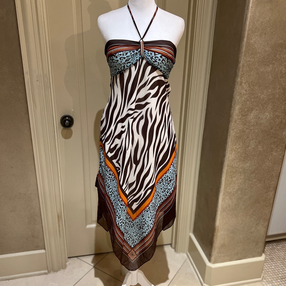 Beautiful dress with zebra print accent